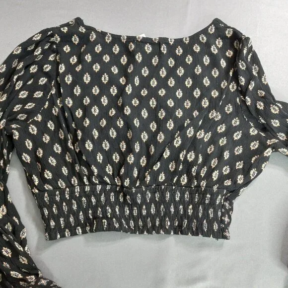 Jopaa Black & White Boho Smocked Crop Top & Tiered Mini Skirt Size M - Picture 8 of 12